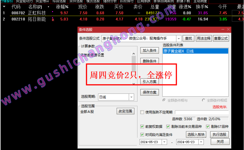 原子黄金箭选股