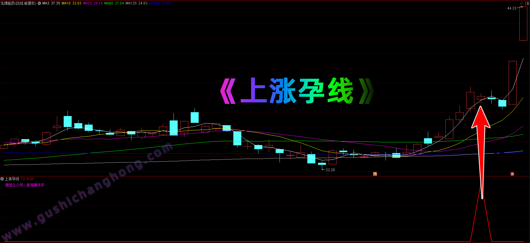 上涨孕线指标