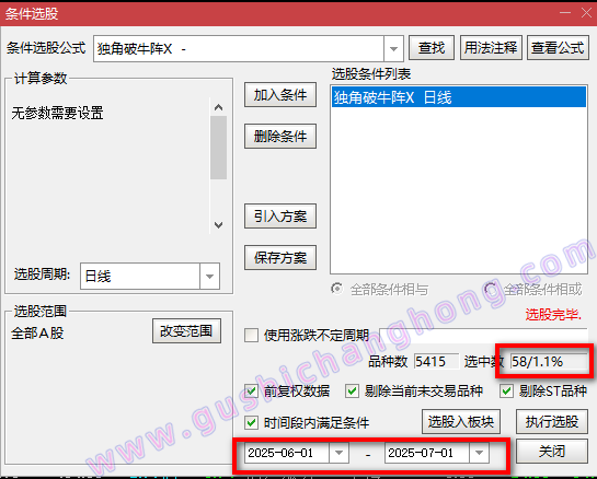 独角破牛阵指标