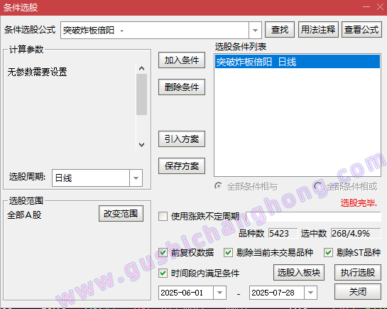 突破炸板倍阳指标