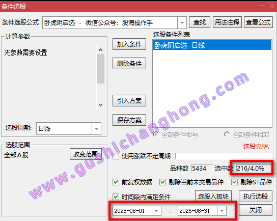 卧虎阴启指标