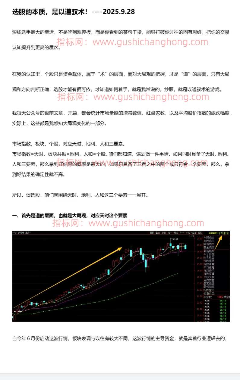 选股的本质是以道驭术