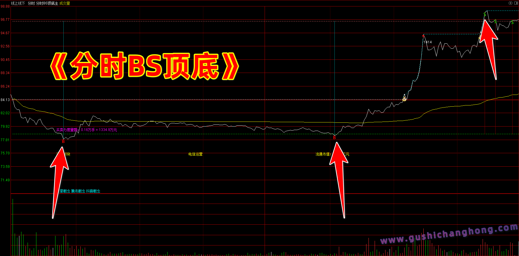 分时BS顶底分时指标