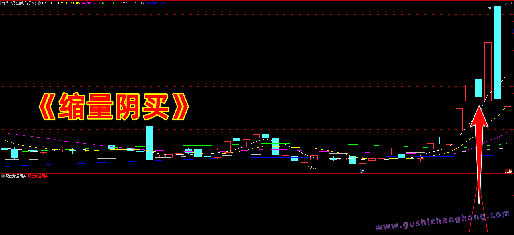 尾盘缩量阴买指标