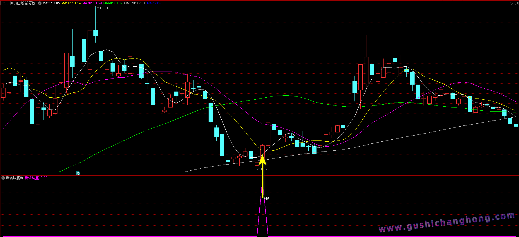 反转坑底指标 反转坑底指标