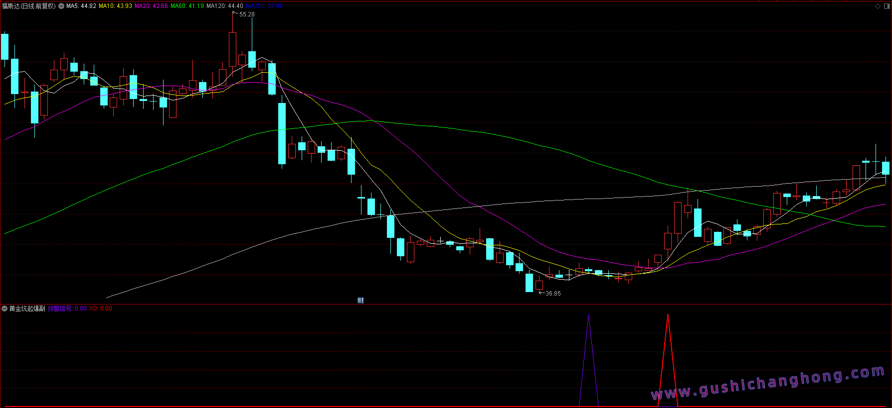 黄金坑起爆点指标