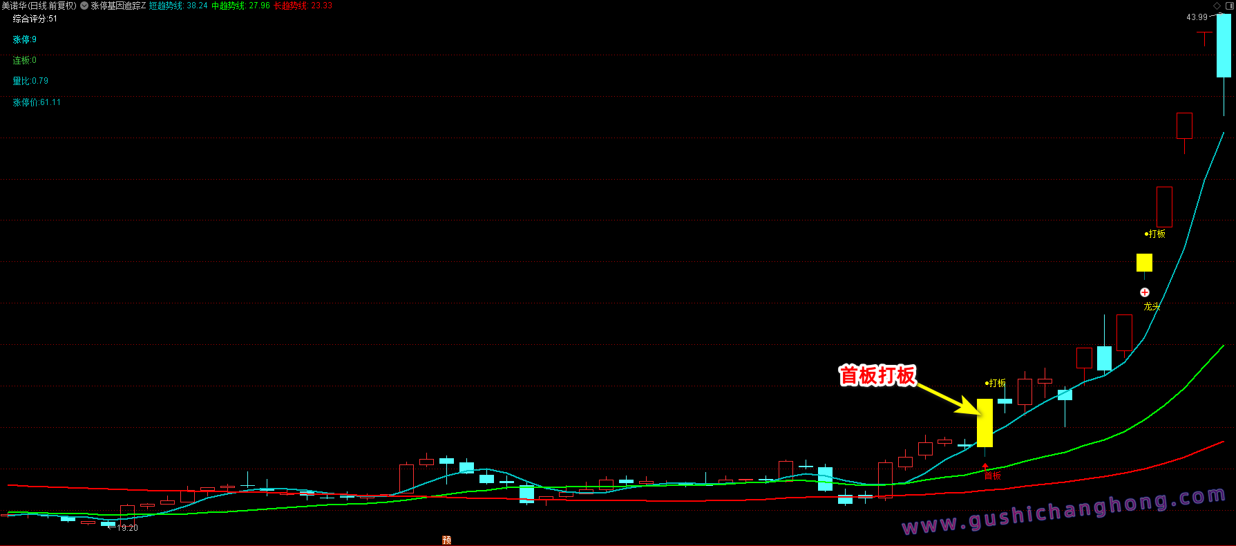 涨停基因追踪指标