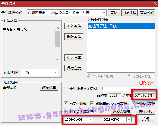 底起风云指标
