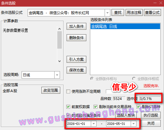 金锅尾指标 金锅尾指标
