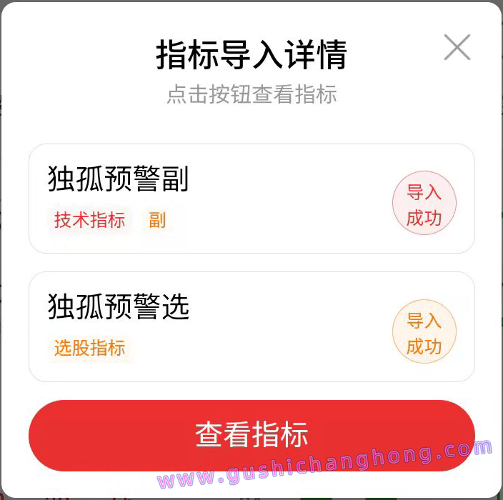 独孤预警指标