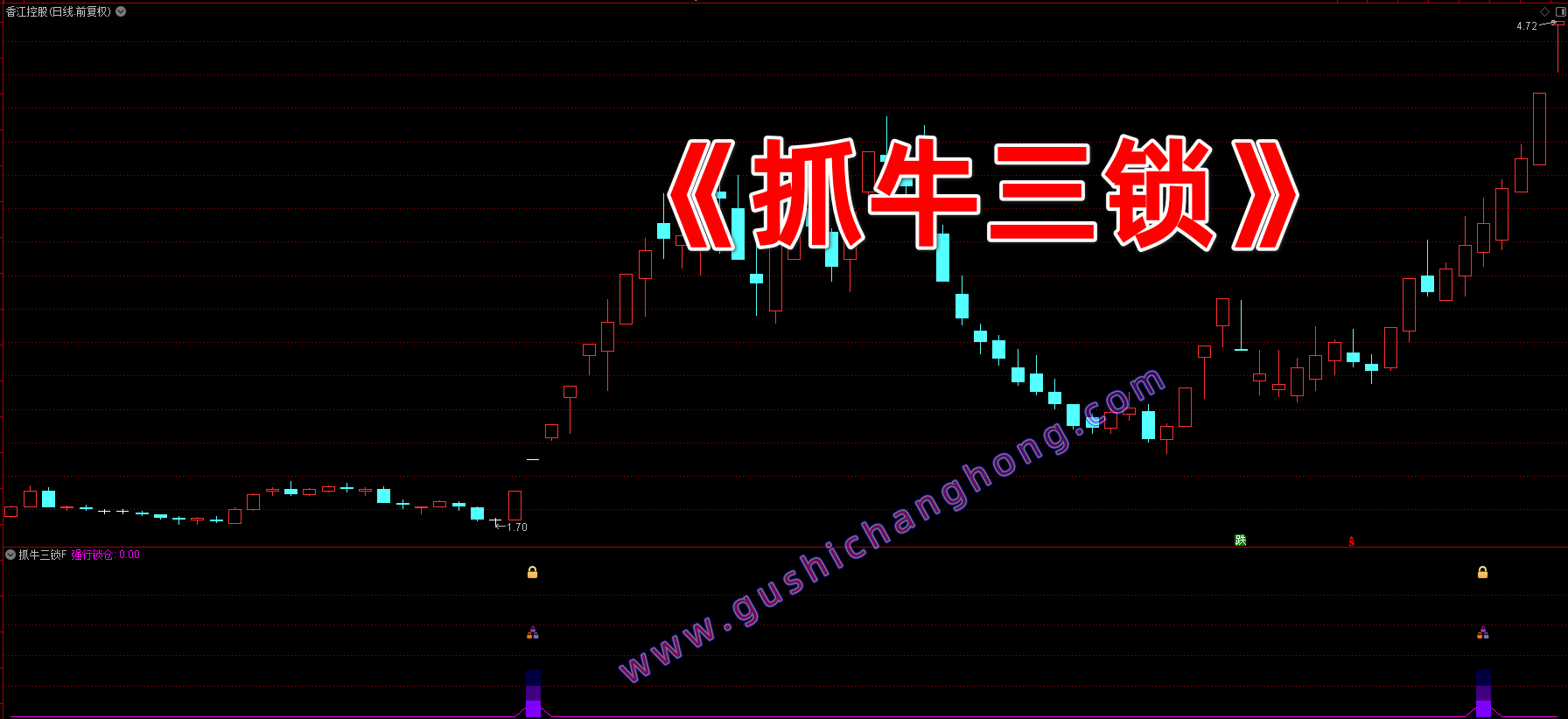 抓牛三锁指标