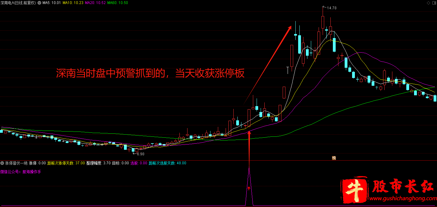 涨停潜伏一绝指标