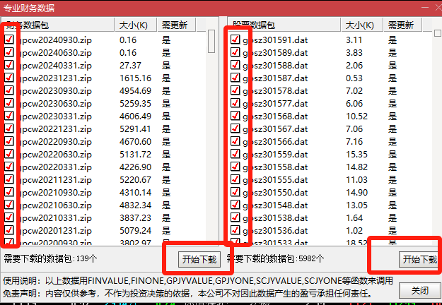 通达信财务数据下载